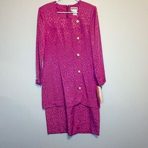 Vintage Andrea Gayle Pink Midi Dress